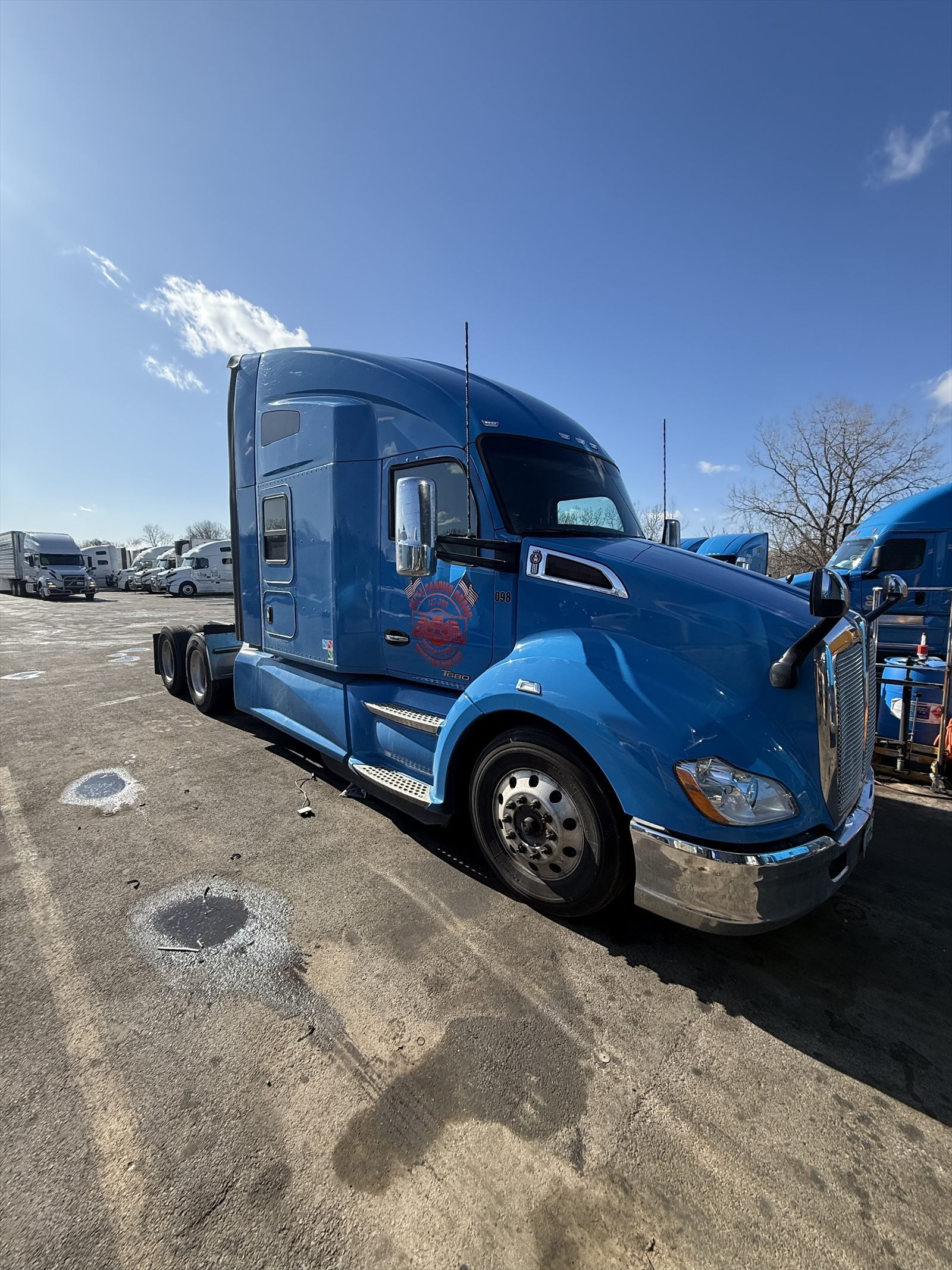 Delta driver Clarence Hampton with his truck